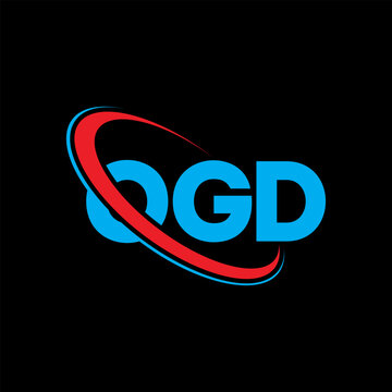 OGD logo. OGD letter. OGD letter logo design. Initials OGD logo linked with circle and uppercase monogram logo. OGD typography for technology, business and real estate brand.