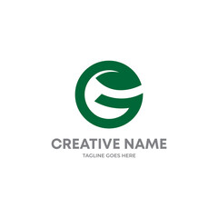 green company logo with letter G, Eco friendly organic letter G logo