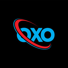 OXO logo. OXO letter. OXO letter logo design. Initials OXO logo linked with circle and uppercase monogram logo. OXO typography for technology, business and real estate brand.