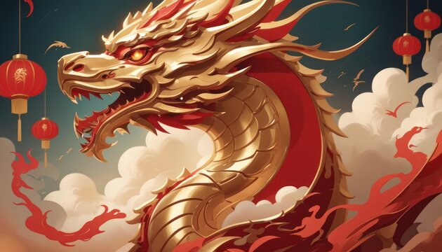 chinese new year, chinese style dragon statue, iconic dragon, wallpaper dragon, red dragon, dragon wood, ilstration dragon, sio naga, imlek tahun baru