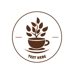 cup of coffee vector logo illustration