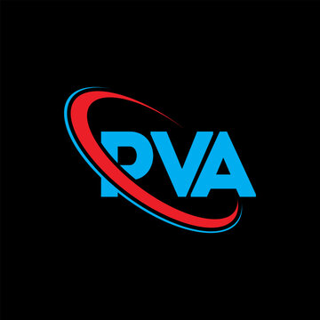 PVA logo. PVA letter. PVA letter logo design. Initials PVA logo linked with circle and uppercase monogram logo. PVA typography for technology, business and real estate brand.