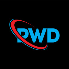 PWD logo. PWD letter. PWD letter logo design. Initials PWD logo linked with circle and uppercase monogram logo. PWD typography for technology, business and real estate brand.