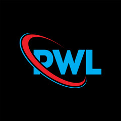 PWL logo. PWL letter. PWL letter logo design. Initials PWL logo linked with circle and uppercase monogram logo. PWL typography for technology, business and real estate brand.
