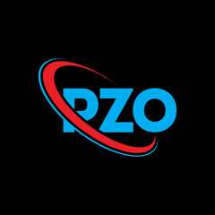 PZO logo. PZO letter. PZO letter logo design. Initials PZO logo linked with circle and uppercase monogram logo. PZO typography for technology, business and real estate brand.