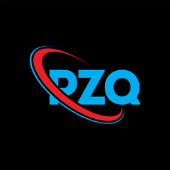 PZQ logo. PZQ letter. PZQ letter logo design. Initials PZQ logo linked with circle and uppercase monogram logo. PZQ typography for technology, business and real estate brand.