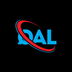 QAL logo. QAL letter. QAL letter logo design. Intitials QAL logo linked with circle and uppercase monogram logo. QAL typography for technology, business and real estate brand.