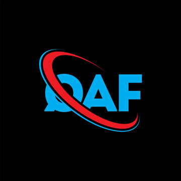 QAF logo. QAF letter. QAF letter logo design. Intitials QAF logo linked with circle and uppercase monogram logo. QAF typography for technology, business and real estate brand.
