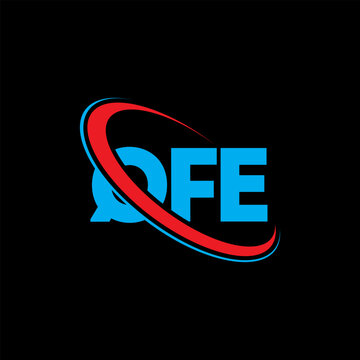 QFE logo. QFE letter. QFE letter logo design. Initials QFE logo linked with circle and uppercase monogram logo. QFE typography for technology, business and real estate brand.