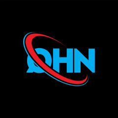 Fototapeta na wymiar QHN logo. QHN letter. QHN letter logo design. Initials QHN logo linked with circle and uppercase monogram logo. QHN typography for technology, business and real estate brand.