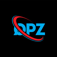 QPZ logo. QPZ letter. QPZ letter logo design. Initials QPZ logo linked with circle and uppercase monogram logo. QPZ typography for technology, business and real estate brand.