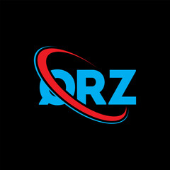 QRZ logo. QRZ letter. QRZ letter logo design. Initials QRZ logo linked with circle and uppercase monogram logo. QRZ typography for technology, business and real estate brand.