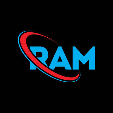 RAM logo. RAM letter. RAM letter logo design. Intitials RAM logo linked with circle and uppercase monogram logo. RAM typography for technology, business and real estate brand.