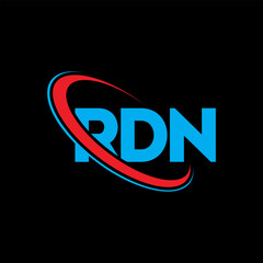 RDN logo. RDN letter. RDN letter logo design. Initials RDN logo linked with circle and uppercase monogram logo. RDN typography for technology, business and real estate brand.