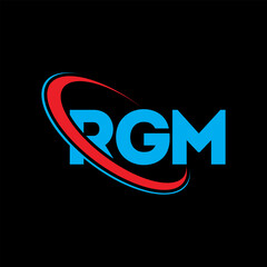 RGM logo. RGM letter. RGM letter logo design. Initials RGM logo linked with circle and uppercase monogram logo. RGM typography for technology, business and real estate brand.