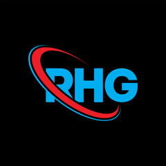 RHG logo. RHG letter. RHG letter logo design. Initials RHG logo linked with circle and uppercase monogram logo. RHG typography for technology, business and real estate brand.