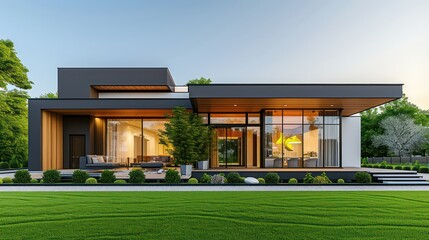 Presenting a modern and luxurious dream house, perfect for a range of property business purposes, such as house rental, buying and selling, and investment.
