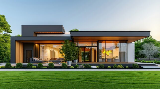 Presenting a modern and luxurious dream house, perfect for a range of property business purposes, such as house rental, buying and selling, and investment.
