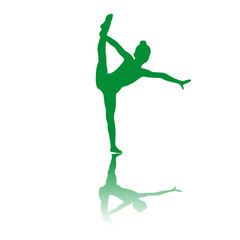 Fototapeta premium Gymnastics girl. Gymnastics Positions. Grazia. Beauty. Flexibility