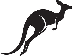 kangaroo silhouette of vector illustration 