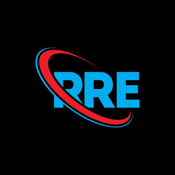 RRE logo. RRE letter. RRE letter logo design. Initials RRE logo linked with circle and uppercase monogram logo. RRE typography for technology, business and real estate brand.