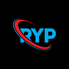 RYP logo. RYP letter. RYP letter logo design. Initials RYP logo linked with circle and uppercase monogram logo. RYP typography for technology, business and real estate brand.