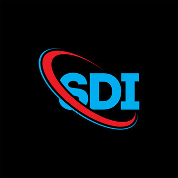 Letter sdi monogram logo design Royalty Free Vector Image