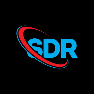 SDR logo. SDR letter. SDR letter logo design. Initials SDR logo linked with circle and uppercase monogram logo. SDR typography for technology, business and real estate brand.