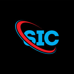 SIC logo. SIC letter. SIC letter logo design. Initials SIC logo linked with circle and uppercase monogram logo. SIC typography for technology, business and real estate brand.