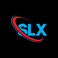 SLX logo. SLX letter. SLX letter logo design. Initials SLX logo linked with circle and uppercase monogram logo. SLX typography for technology, business and real estate brand.