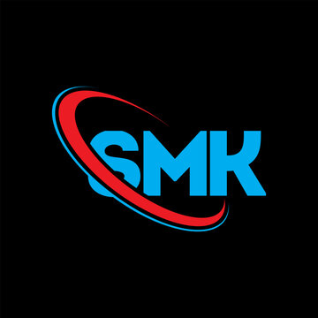 SMK logo. SMK letter. SMK letter logo design. Initials SMK logo linked with circle and uppercase monogram logo. SMK typography for technology, business and real estate brand.