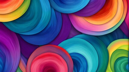 abstract colorful background with circles, abstract background, screen wallpaper, rainbow