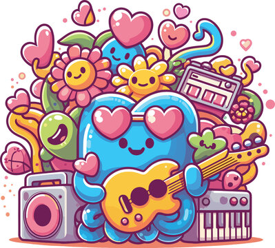 valentines day doodle heart