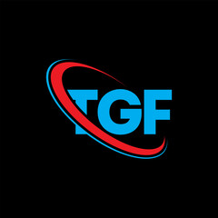 TGF logo. TGF letter. TGF letter logo design. Initials TGF logo linked with circle and uppercase monogram logo. TGF typography for technology, business and real estate brand.