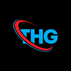 THG logo. THG letter. THG letter logo design. Initials THG logo linked with circle and uppercase monogram logo. THG typography for technology, business and real estate brand.