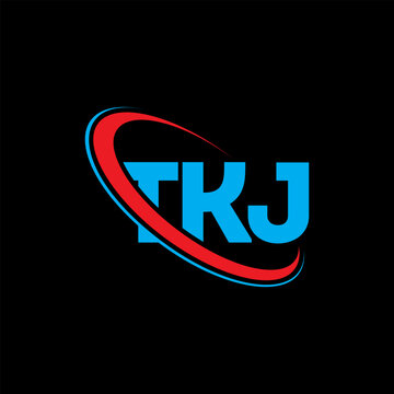 TKJ logo. TKJ letter. TKJ letter logo design. Initials TKJ logo linked with circle and uppercase monogram logo. TKJ typography for technology, business and real estate brand.