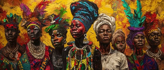Highlight the diversity of African cultures and their impact on the global community. - obrazy, fototapety, plakaty