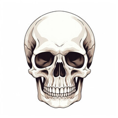 Skull head isolated on white background