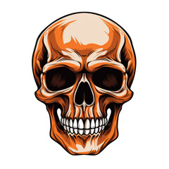 Obraz premium Skull head isolated on white background