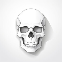 Fototapeta premium Skull head isolated on white background
