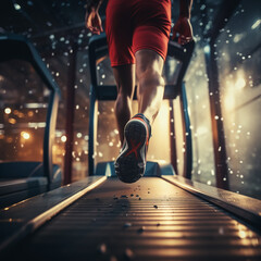 Fototapeta premium treadmill man 