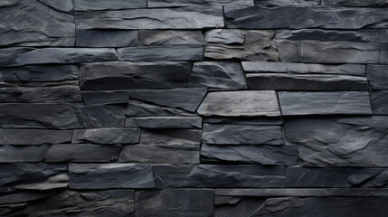 Slate stone wall pattern