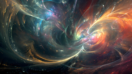 Background of abstract digital art with a futuristic, otherworldly theme