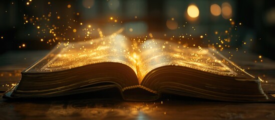 Illuminated open book