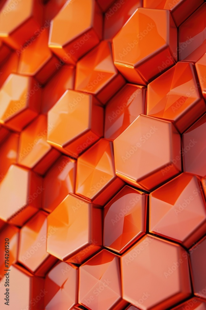 Poster A close-up view of a bunch of orange cubes. Perfect for graphic design projects and advertisements