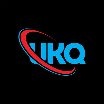 UKQ logo. UKQ letter. UKQ letter logo design. Initials UKQ logo linked with circle and uppercase monogram logo. UKQ typography for technology, business and real estate brand.