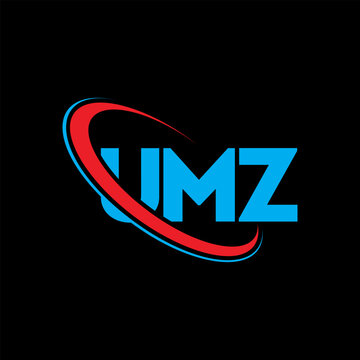 UMZ logo. UMZ letter. UMZ letter logo design. Initials UMZ logo linked with circle and uppercase monogram logo. UMZ typography for technology, business and real estate brand.