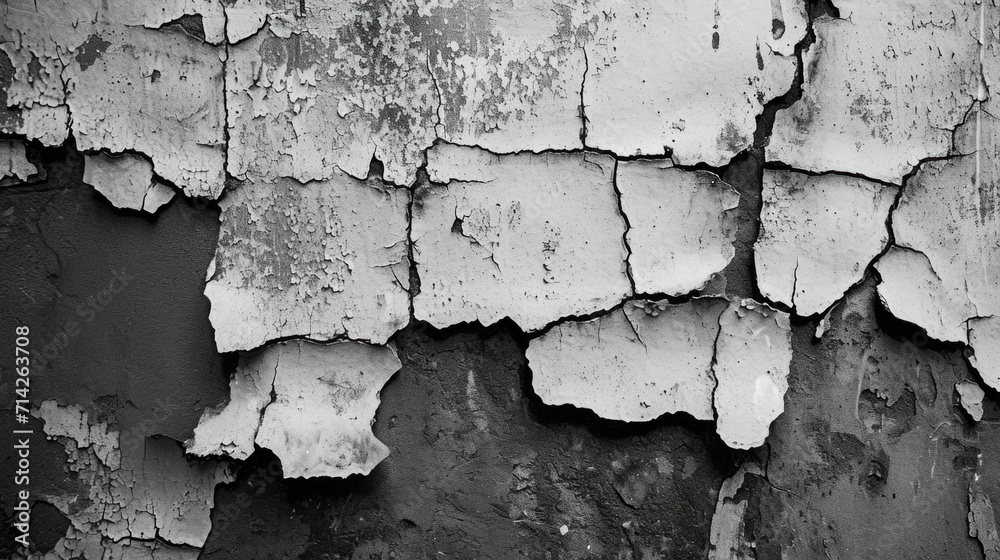 Poster A close-up photo capturing the texture and patterns of peeling paint. Perfect for adding a vintage or distressed look to your designs