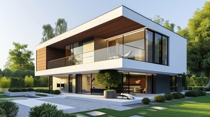 Modern house concept inspiration, ideal for business rental house concepts, homes for sale, and advertisements showcasing luxurious and modern houses