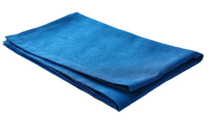 Blue napkins isolated on transparent background